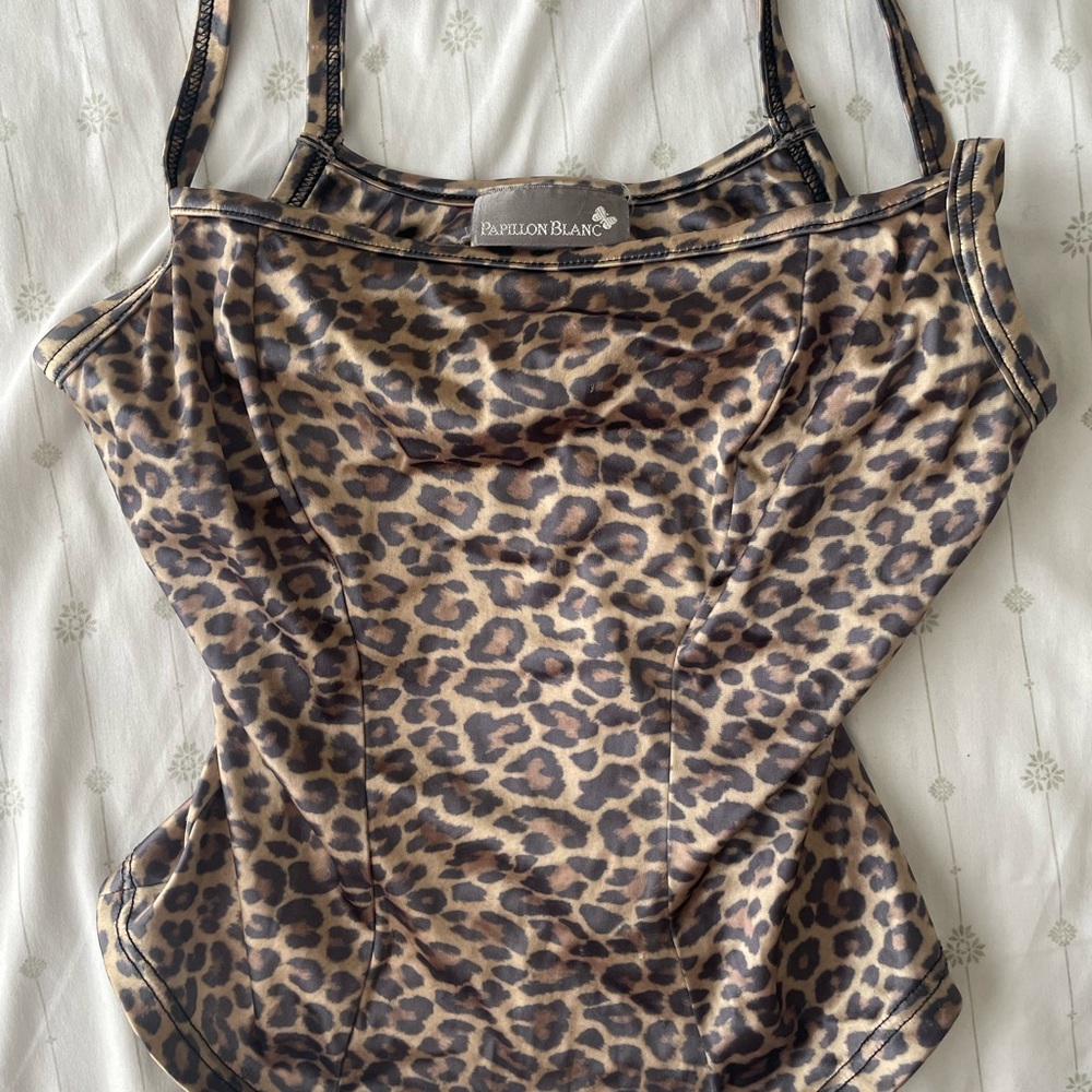 Papillon Blanc leopard Fitted Camisole